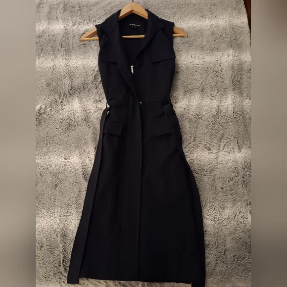 sharagano dress Sharagano Sleeveless Shirt Dress with Front Pockets, Parisian Sage, 10 at Amazon Women's Clothing store